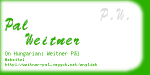 pal weitner business card